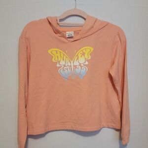 Girls / Juniors Hurley Size Large Fleece Sweatshirt hoodie NWT butterfly